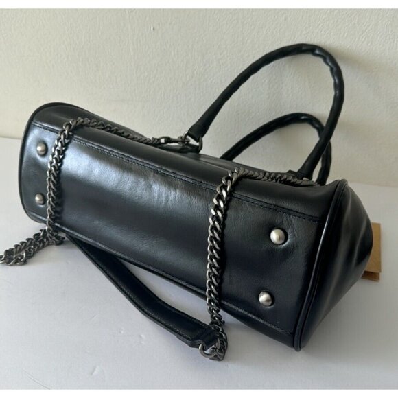 Patricia Nash Leather Marianna Top Handle Satchel Handbag Black - Picture 9 of 16